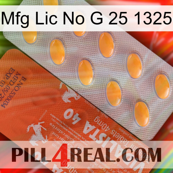 Mfg Lic No G 25 1325 43
